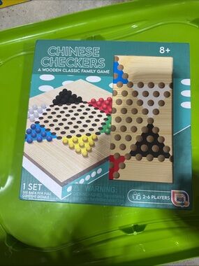 Classic Wooden Chinese Checkers Board Game - Multi Color